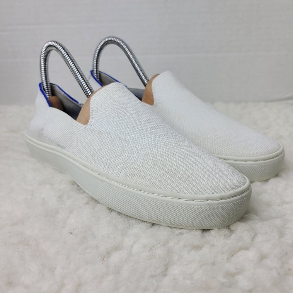 Rothys The Sneaker Womens Slip On Size 7 White Blue Black Shoes